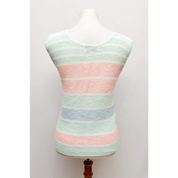 Vintage Separate Scene womens blouse sweater pastel M 80s - Picture 2 of 4